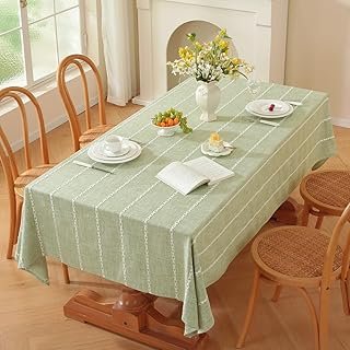 Mantel Verde Salvia Navideño Artesanal Estilo Bohemio