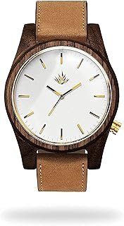 Reloj de madera artesanal nogal diseño Agavia