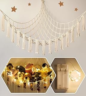 Hamaca artesanal extra grande para peluches con luz LED