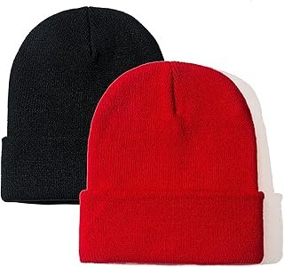 Gorro de calavera tejido a mano unisex para clima frío