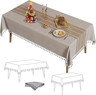 Mantel Navideño Rectangular Artesanal Bordado para Mesa