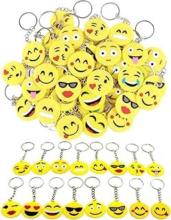 Mini llaveros artesanales de emoticonos para fiestas y regalos