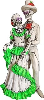 Pareja de Catrines Artesanales 30 cm Figuras de Resina Hechas a Mano