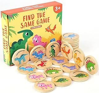 Juego de memoria de dinosaurios educativo para niños