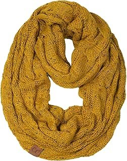 Bufanda infinita artesanal de punto acanalado