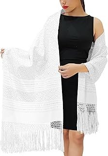 Rebozo Artesanal Xadani Lula Blanco Tradicional