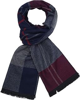 Bufanda de algodón a cuadros artesanal cálida para hombre