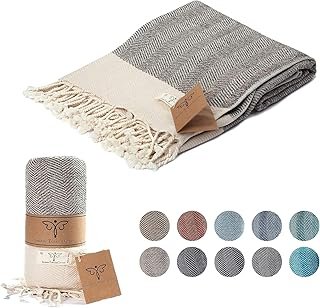 Manta artesanal de algodón turco suave para sofá y exteriores