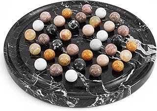 Solitario de canicas hecho a mano juego de estrategia artesanal