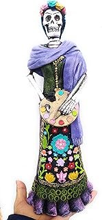 Catrina Frida Artesanal 30 cm Escultura Mexicana Hecha a Mano