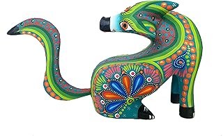 Alebrije Coyote Sentado Artesanal Tallado en Madera