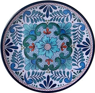 Plato de ensalada Talavera artesanal diseño mexicano