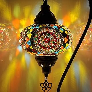 Lámpara turca artesanal de mosaico de vidrio estilo marroquí