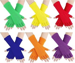 Guantes sin dedos unisex tejidos a mano suaves y cálidos