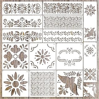 Plantillas florales Talavera mexicanas para manualidades