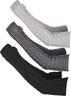 Calentadores de brazos largos sin dedos tejido artesanal