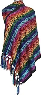 Rebozo Artesanal Xadani Lula Estambre Arcoiris Hecho a Mano