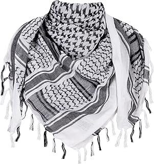 Bufanda shemagh artesanal de algodón estilo árabe