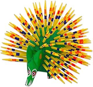 Alebrije Puercoespín Artesanal Pintado a Mano en Copal