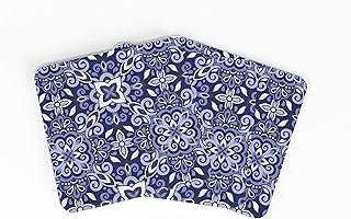 Juego de 6 portavasos de Talavera artesanal hechos a mano