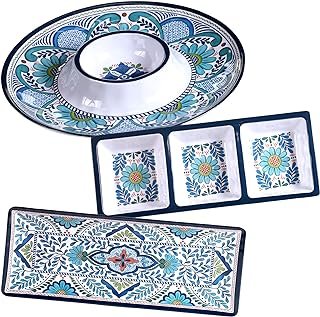 Juego de servir Talavera de melamina colorido artesanal