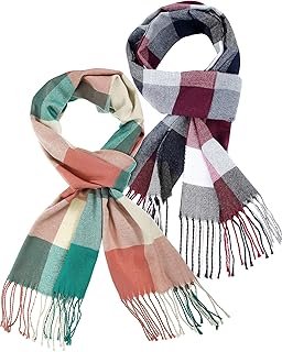 Bufanda a cuadros artesanal rojo y negro para mujer