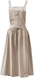 Delantal vintage artesanal de algodón con espalda cruzada