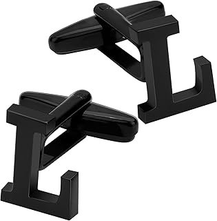 Gemelos artesanales con inicial A Z en oro 18k para hombre elegante