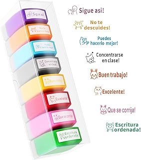 Sellos artesanales motivacionales para profesores