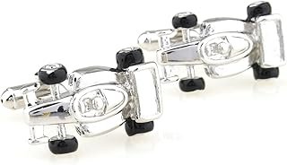 Gemelos artesanales para hombre con diseño de coche Fórmula 1