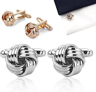 Juego doble de gemelos artesanales metálicos para camisa de vestir