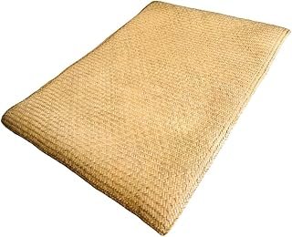 Petate artesanal mexicano de palma natural estilo rústico bohemio