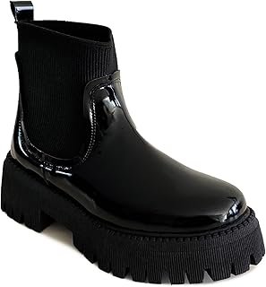 Botines Chelsea de Charol Casual para Mujer