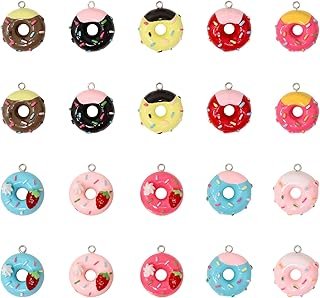 Dijes de comida en resina para joyería creativa hecha a mano