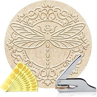 Sello de libro artesanal con diseño de libélula