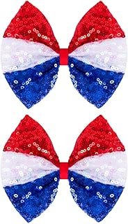 Lazos Patrióticos Artesanales para Cabello Mujer y Niña