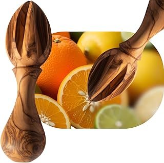 Exprimidor de limón de madera de olivo hecho a mano