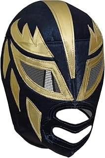 Máscara dorada de lucha libre mexicana Pro Fit artesanal