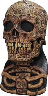 Máscara calavera azteca artesanal ideal para Día de Muertos