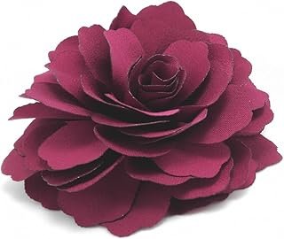 Broche Floral de Camelia Roja Hecho a Mano para Cabello