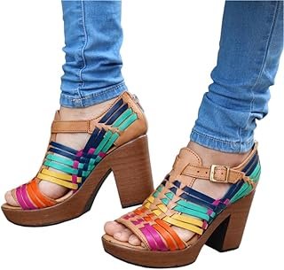 Plataformas Mexicanas Artesanales de Cuero Colorido