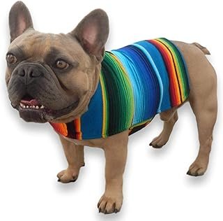 Poncho artesanal para perro de manta mexicana estilo serape