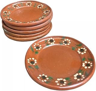 Platos planos de barro artesanal para postres y repostería