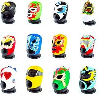 Paquete de 10 máscaras mexicanas de lucha libre artesanales para adulto