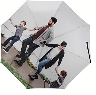 Paraguas con foto personalizada artesanal compacto para sol y lluvia