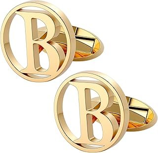 Gemelos personalizados con inicial hechos a mano para bodas y ocasiones formales