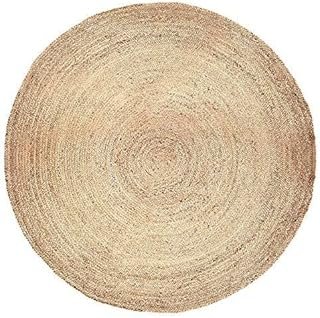 Alfombra redonda de yute personalizada tejida a mano