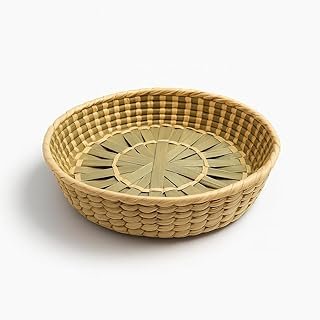 Tortillero artesanal de tule natural hecho a mano en México