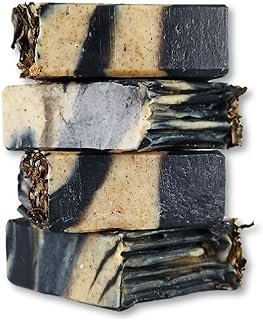 Jabones artesanales de carbón activado y té verde