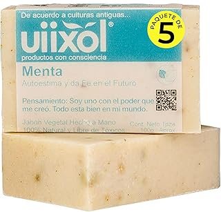 Jabones artesanales de menta y arcilla verde veganos